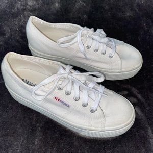 Superga 2790 ACOTW White Platform Sneakers